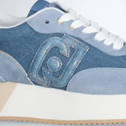 Sneakers Platform LIU JO Dreamy 02 in Denim e Suede color Denim