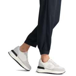 Sneakers Platform LIU JO Amazing 25 in Suede e Brighty Mesh Off White