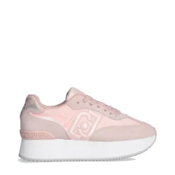 Sneakers Platform LIU JO Dreamy 02 in Suede e Nylon Rosa Pesca
