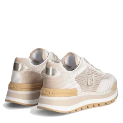 Sneakers Platform LIU JO Amazing 23 in Velluto Taupe con Paillettes