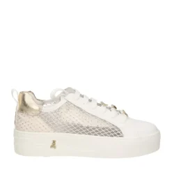 Sneakers Platform PATRIZIA PEPE Girl linea Flyplanet in Pelle e Tessuto Bianco
