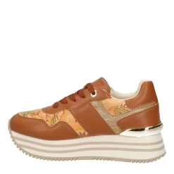Sneakers Running 1A Classe Alviero Martini Color Cuoio e Inserti Geo Beige 2157