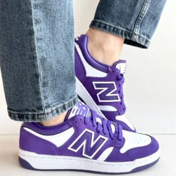 Sneakers Unisex NEW BALANCE 480 in Pelle e Suede colore Prism Purple
