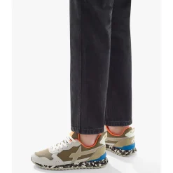 Sneakers Uomo W6YZ Jet-M. in Tessuto Tecnico e Suede colore White Militare e Stone