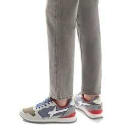 Sneakers Uomo W6YZ Jet-M. in Tessuto Tecnico e Suede colore White Militare e Dust