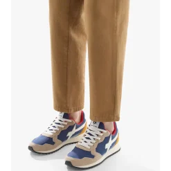 Sneakers Uomo W6YZ Jet-M. in Tessuto Tecnico e Suede colore Beige Navy e Stone