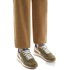 Sneakers Uomo W6YZ Jet-M. in Tessuto Tecnico e Suede colore Militare White e Orange