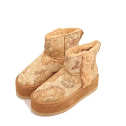 Stivaletti Imbottiti Platform 1A Classe Alviero Martini stampa Geo Classic con Inserto in Lapin 1030