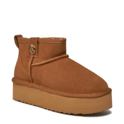 Stivaletti Platform Imbottiti PATRIZIA PEPE Girl linea Flygg in Pelle Scamosciata color Cammello