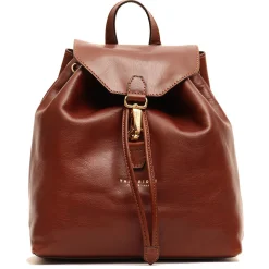 Zaino Donna con Pattina THE BRIDGE in Pelle Marrone linea Basic
