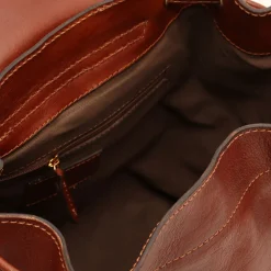 Zaino Donna con Pattina THE BRIDGE in Pelle Marrone linea Basic