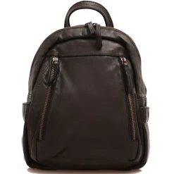 Zaino Donna GIANNI CONTI in Pelle Liscia Nera