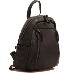 Zaino Donna GIANNI CONTI in Pelle Liscia Nera