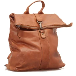 Zaino Donna GIANNI CONTI in Pelle Liscia color Cognac con Pattina