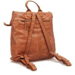 Zaino Donna GIANNI CONTI in Pelle Liscia color Cognac con Pattina