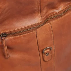 Zaino Donna GIANNI CONTI in Pelle Liscia color Cognac con Pattina