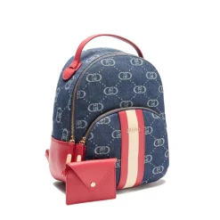 Zaino Donna LIU JO in Denim Jacquard colore Blue Denim