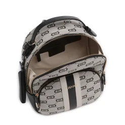 Zaino Donna LIU JO in Tessuto Jacquard Nero