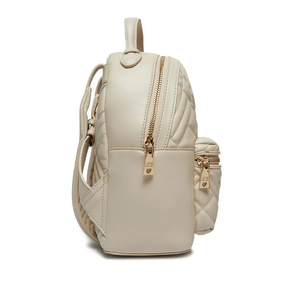 Zaino Donna LOVE MOSCHINO linea Quilted Trapuntato Avorio