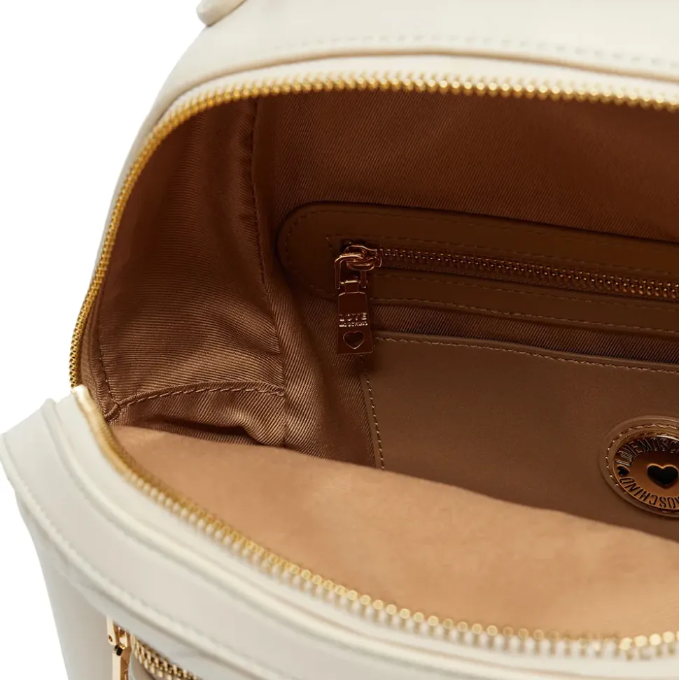 Zaino Donna LOVE MOSCHINO linea Quilted Trapuntato Avorio