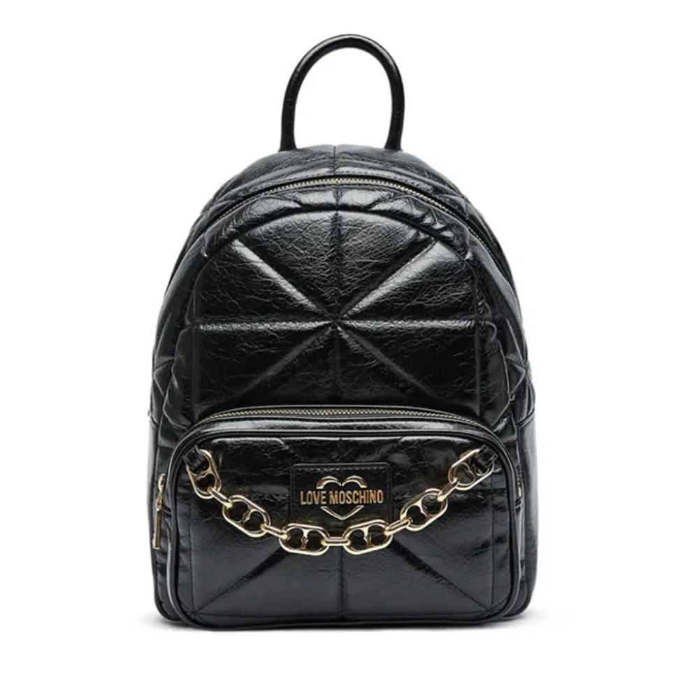 Zaino Donna LOVE MOSCHINO linea Geometric Quilted Trapuntato Nero