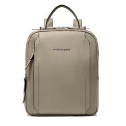 Zaino Donna Porta iPad PIQUADRO linea Circle in Pelle e Tessuto Beige- CA5566W92T