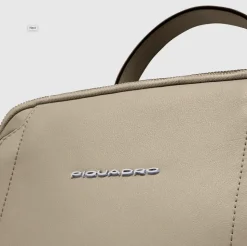 Zaino Donna Porta iPad PIQUADRO linea Circle in Pelle e Tessuto Beige- CA5566W92T