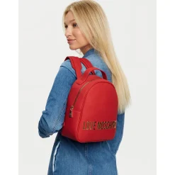 Zaino Donna Small LOVE MOSCHINO linea Maxi Lettering Rosso