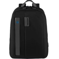 Zaino PIQUADRO Porta Pc 14" e Tablet - CA3869P16 in Tessuto Chevron Nero con dispositivo CONNEQU