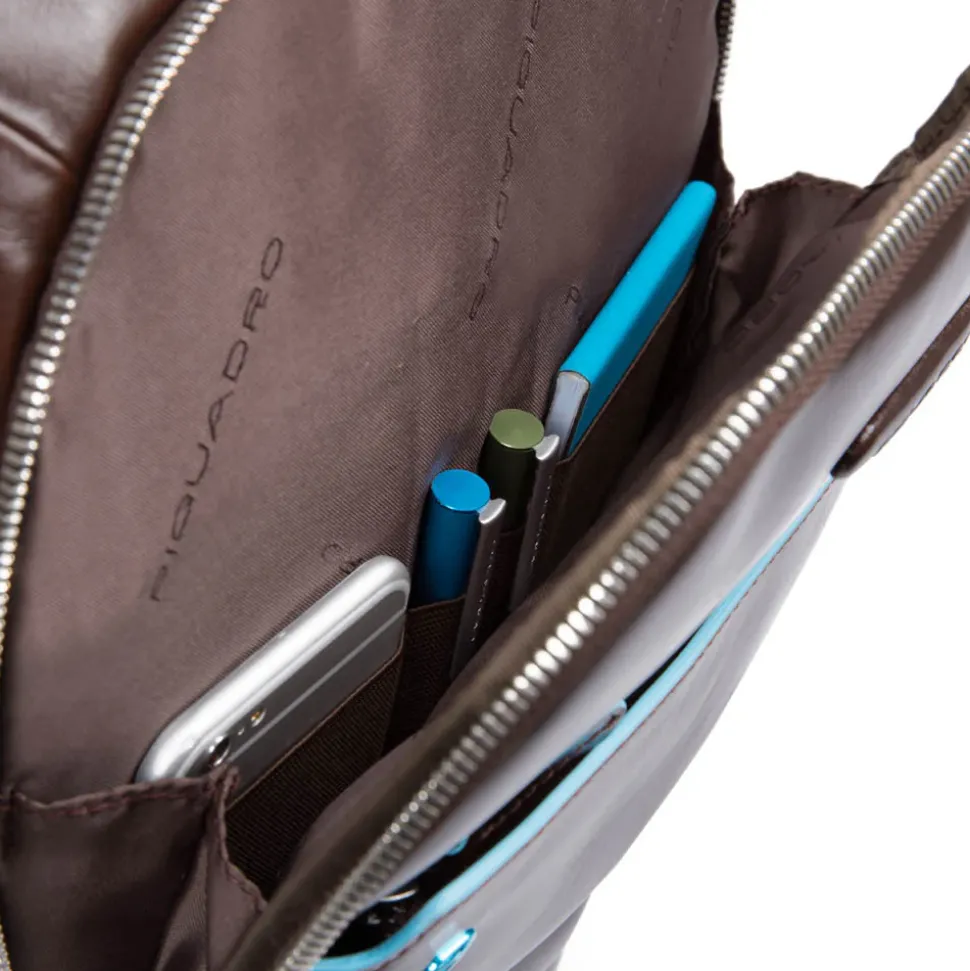 Zaino Porta Pc 15,6" - PIQUADRO linea Blue Square Pelle Mogano CA4762B2