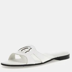 Scarpe Donna GUESS Ciabatte Linea Ciella in Pelle Colore Bianco