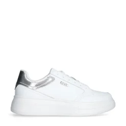 Sneakers Platform LIU JO Babol 03 in Pelle Bianca con Inserto stampa Pitone Metallizzato